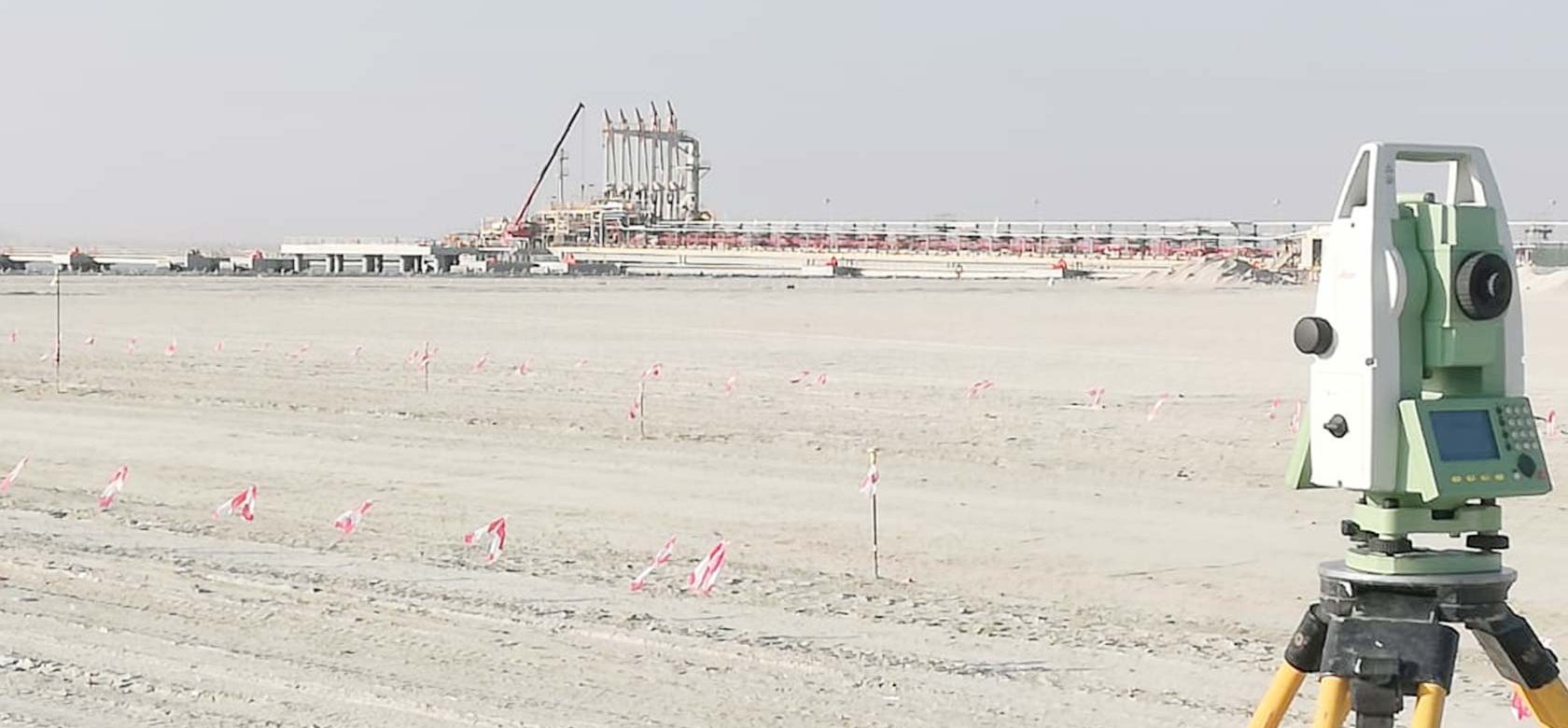 Survey Equipment at Site work in Oman by Hadi Engineering