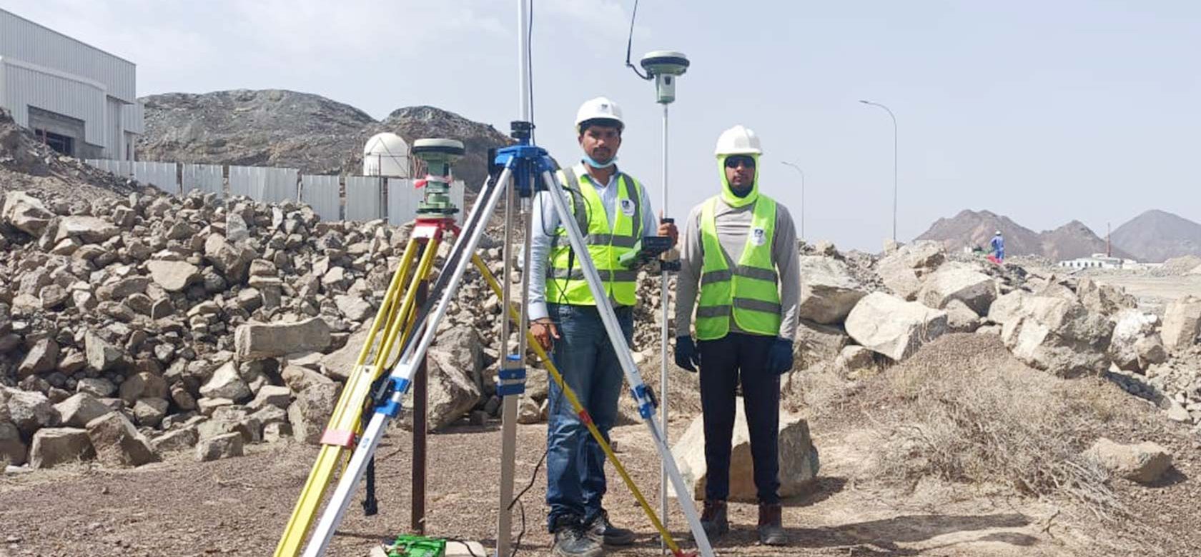 Survey Team at Site for Survey work in Oman by Hadi Engineering